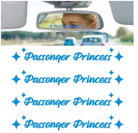 JNNJ 4 Stück Auto Aufkleber, Aufkleber für Autofenster, Niedlich Lustig Schriftzug Aufkleber, Autozubehör für Autodekoration, Geeignete Lkw Geländewagen(Blau)