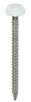 40mm White UPVC Poly Headed Nails Stainless Steel (Pack of 20)