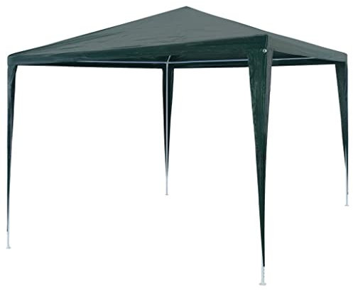Tendone per Feste in PE 3x3 m VerdeGarage Pergola da Giardino Tenda da giardino Gazebo da giardino Adatto per matrimoni, all'aperto, giardino, feste
