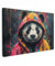 MuchoWow© Leinwandbild Groß 120x80 cm XXL Dekoration Wohnzimmer Bilder Aufhängen Wall Decoration Living Room Wohnungs Deko Moderne Graffiti - Panda - Tiere - Street Art - Farben