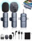 Wireless Lavalier Microphone for iPhone,Android,PC,Camera,iPad,4 in 1 Mini Microphone USB-C with Monitor Headphones,Wireless Microphones for Podcast Recording Interview Video Vlog YouTube Tiktok Blue