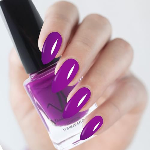 Classic Nail Polish Quick Drying Nail Varnish Long lasting No UV Need Natural Classic Nail Polish (119 - Magenta)