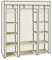 Bonnlo Armoire Tissu avec Penderie et Étagères,Stable,Armoire Penderie,150x45x175cm,Spacieuse,Pliable,Beige