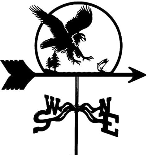 Wetterfahne, Wetterfahne, Ornament, Gartenstecker, Wetterfahne, Windrichtungsanzeiger, professionelles Messwerkzeug, für den Außenbereich, Garten, Hof, Windfahne, Wetterhahn, einfach zu montieren (A
