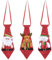 CLISPEED 3 Stück Krawatte, Match Xmas Rentier Schneemann Weihnachtsmann Muster Krawatten für Herren, Madame, Kind Weihnachtskrawatten Set für Lustige Seidenkrawatten