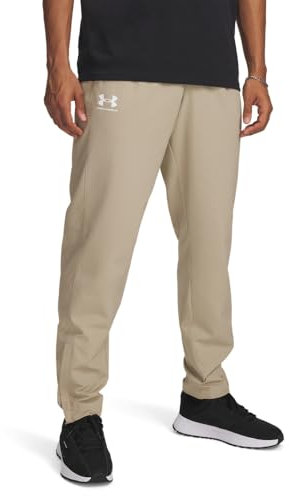 Under Armour Pantalon coupe-vent tissé Rival pour homme, (299) City Kaki / Noir / Noir, Taille S