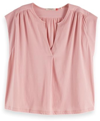 Scotch & Soda Damen Drapey V-Neck T-Shirt T-Shirt (1er Pack)