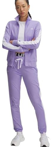 Under Armour Damen Tricot Tracksuit Trainingsanzug, Transparent/Weiß/Weiß, M EU