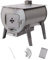 Stufa a Legna per Esterni, Stufa da Tenda in Acciaio al Carbonio con Dispositivo di Fuoco Regolabile, Stufa a Legna Portatile per Riscaldamento, Cucina, Giardino, Campeggio(20x12x19in)