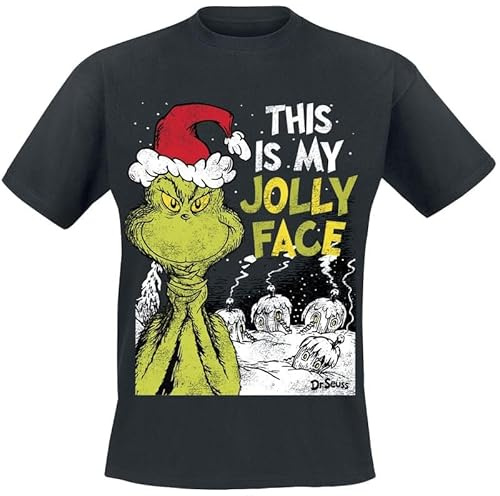 The Grinch This is My Jolly Face Männer T-Shirt schwarz