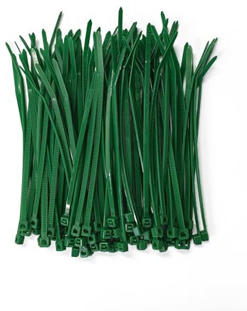100pcs Serre Câble 100x2.5mm, Serflex Vert, Serre Cable Souple et Robuste Resistant à La Traction De 12kg, Durable Résistant au UV, Bricolage, Jardinage Collier De Usage En Intérieur Et Extérieur