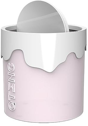 XJGQQ Poubelle Poubelle maison hôtel salon chambre toilettes salle de bains grande valeur grande cuisine créative avec couvercle poubelle Poubelle Ménagère(Pink)