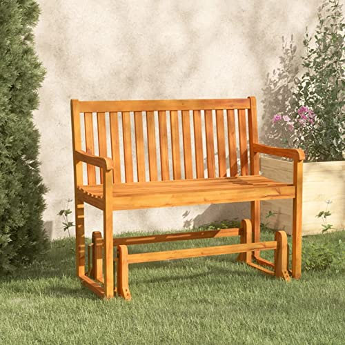 ShGaxin Garten-Schaukelbank, Hollywoodschaukel, Gartenschaukel, Garten Schaukel, Outdoor Schaukel, 110 cm Massivholz Akazie