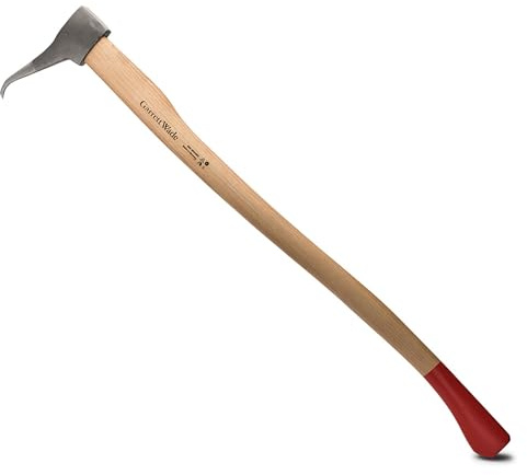 Pickaroon Logging Tool - 31.2” Log Grabber with Hickory Wood Handle - Hookaroon with Pick for Dragging or Stacking Logs - Log Roller Tool - Forestry Tools by Kings County Tools