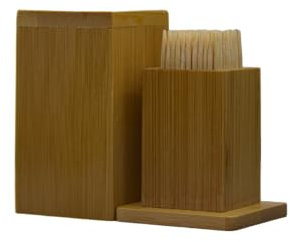 Generisch Holz Zahnstocherspender Rund/ Viereckig (Viereckig)