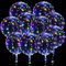 OSDUE Leuchtende Luftballons, 10 Stück 24 Zoll Bobo Ballons mit 3m Lichterketten, LED Luftballon für Valentinstag Hochzeit Geburtstag Weihnachten, Geburtstag, Muttertag Dekoration (Farbe)