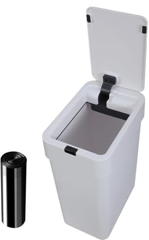 Motion Sensors Automatic Lid Trash Can Quiet Closing Not Touch Operations 9L Thin Garbage Bin Bathroom Bedroom Kitchen