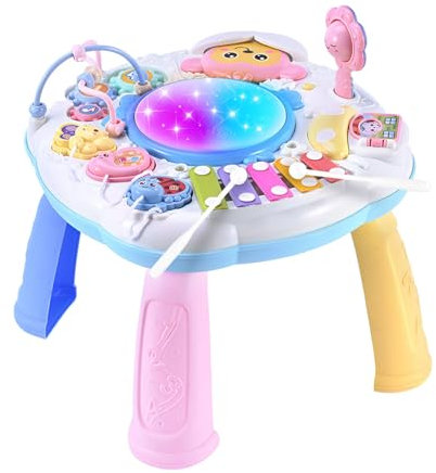 Lerntisch, interaktiver Lehrtisch für Kinder, Multi- -Aktivitätsteil, wiederverwendbares, trocken abwischbares Design, bunte Acrylkonstruktion, hergestellt aus ABS-Material