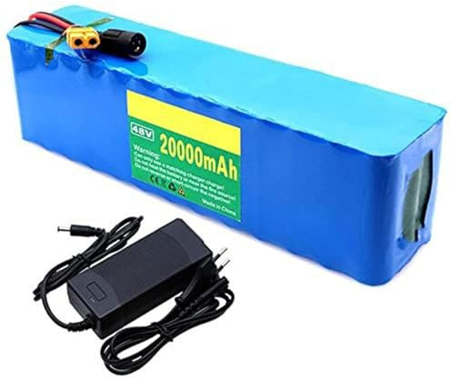 Batería De Iones De Litio para Bicicleta Eléctrica 48V 20Ah 13S3P, Resistente Al Agua con BMS Integrado para Motor De 1000 W Scooter Y Bicicleta Eléctrica 48V20AH,T