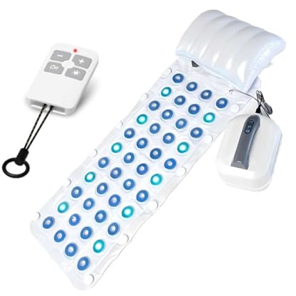 aromaoveite Schaumbadmatte – Schaumbadmatte Mit Massagefunktion, 6 Einstellbare Massagegeschwindigkeiten, Inklusive Fernbedienung Und Ergonomischem Kissen, Für EIN Spa-Erlebnis Zu Hause.