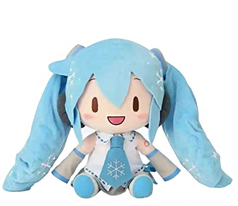 Zhongkaihua Miku Plüschkissen, Miku-Plüschfigur, 32 cm, Anime, weich, gefüllt, PP-Baumwolle, pelziges Kissen, Weihnachten, Heimdekoration, Ornament