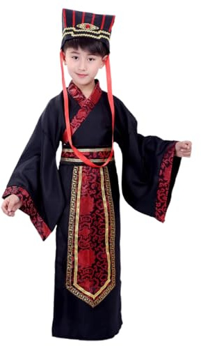 Générique Hanfu Costume de Cour Ancien Chinois pour Garçons Tenue de Cosplay pour Enfants Déguisement pour Spectacle