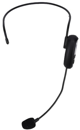 LUCKDANO Microphone Casque sans Fil Système de Microphone pour Casque, UHF pour l'enseignement du Fitness, Prise de Parole en Public, Amplificateur de Voix, Comprend des Micros Tête et Portables (1