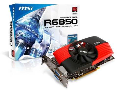 MSI Radeon HD 6850 Carte vidéo 1 Go 256 Bits GDDR5 PCI Express 2.0 x16 HDCP Ready CrossFireX Support avec Eyefinity R6850-PM2D1GD5/OC