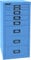 BISLEY MultiDrawer, 29er Serie, DIN A4, 8 Schubladen, Metall, 605 Blau, 38 x 27.9 x 59 cm