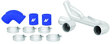 Mishimoto MMICP-EVO-10LBL Lower Intercooler Pipe Kit Compatible With Mitsubishi Lancer Evo X 2008-2015 Blue