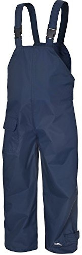Trespass Kids Waterproof Dungarees RAIN Over Trousers (3-4 Years, Navy)