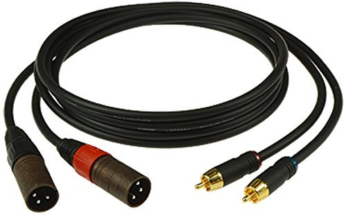 Klotz 2 Cinch Stecker / 2 XLR male 3 m schwarz
