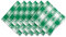 DII Servietten, 100% Baumwolle, Übergröße, 50,8 x 50,8 cm, Grün & Weiß kariert mit Kleeblatt