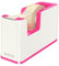 Leitz Klebeband-Tischabroller, Fester Stand, Klebebandabroller inkl. Klebeband, Weiß/Pink, Duo Colour, WOW, 53641023