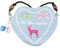 Edelweiss Trachten Tasche Oktoberfest Dirndl Herzform abnehmbarem Langer Kordel Blau