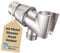 All Metal Handheld Shower Head Holder - Brushed Nickel - Adjustable Shower Wand Holder with Universal Wall Hook Bracket and Brass Pivot Ball - Hand Held Shower Head Holder - Shower Hose Holder