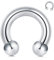 Funseedrr Innengewinde Hufeisen Piercing Ring mit Kugel Intim Circular Barbell Piercing Edelstahl (2 2.5 3 4 5 6 8 10mm Dicke)