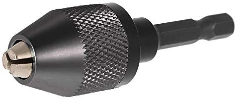 Gasea 0.3-6.5mm 1/4 inch Hex Quick Change Keyless Drill Chuck Adapter Carbon Steel Driver Conversion Tool