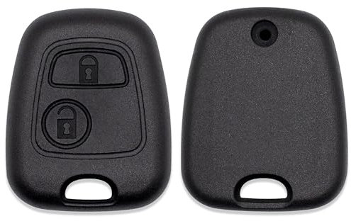 LAGE Clé de Rechange avec vis télécommande 2 Boutons pour Citroën C1 C2 C3 C4 C5 Xsara Picasso Saxo Berlingo Toyota Aygo Peugeot 103 106 107 206 207 208 306 307 308 406 407 508 806 1007 Noir
