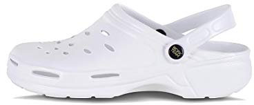 Work Team Zueco Sanitario EVA Unisex, Ultraligero, ergonómico. Anatómico, con Cámara ortopédica, Suave para los pies. Unisex Blanco 38