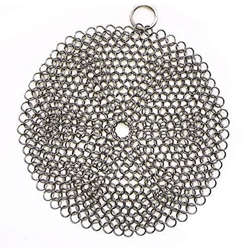 Nettoyant en fonte d'acier inoxydable 316 de qualité supérieure, grattoir pour poêle en fonte préenduite, poêle à frire, fours hollandais, poêles, grattoir, grattoir en fonte pour gril et poêle à