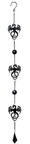 Alchemy Gothic Wyvrex Drache Hängende Dekoration (Schwarz) - Windspiel - 85,1 cm x 8 cm x 33,5 cm