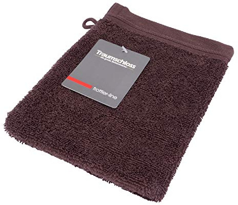 Traumschloss Waschandschuh »Frottier-Line« 100% Baumwolle | flauschig weich | braun | 16x21cm