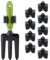 Relaxdays 20 x Gerätehalter, Gummi-Rollen zum Klemmen, Universal Besenhalter für Wand, Garten, Eisen, Stielhalter, grau/schwarz