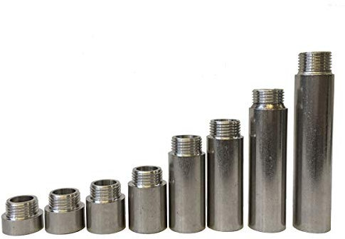 Soytich Edelstahl Gewinde Hahnverlängerung 1/2 Zoll Länge 1 bis 10cm (Hahnverlängerung) (2cm)
