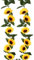 Künstliche Sonnenblumen-Girlande, ca. 2,4 m lang, künstliche Pflanzen, Rankenblätter, Hängezubehör, 1 Stück