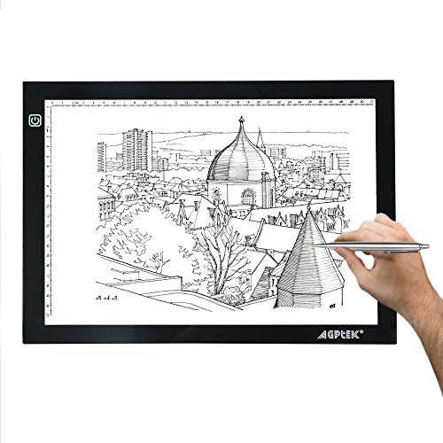 Vendeur pro Table lumineuse à LED A3, Tablette Lumineuse à LED Acrylique avec Balance et USB pour Dessiner, Croquis, Animation
