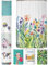 arteneur® - Tenda da doccia antimuffa, 120x200 cm, materiale riciclato Öko-Tex Standard 100, orlo zavorrato, non trasparente, impermeabile, lavabile, con 8 anelli ed e-book, motivo: fiori colorati