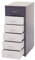 Mendler Rollcontainer Boston T851, Schubladenschrank Stahlschrank, 69x28x41cm 6 Schubladen - dunkelgrau weiß-dunkelgrau