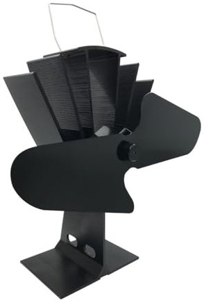 Firefix Kaminofen Ventilator Ofen Stromlos Schwarz Geräuschlos Kamin Holzofen